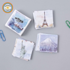 YWJL226 Travel Round the World Series 45pcs in Box packing Cute Kawaii Novelty Office School Girl Student Hand Account DIY Washi Paper Stickers