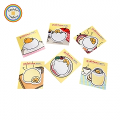 JHYL102 6 Deisgn Cartoon Novelty Girl Kawaii Cute Fried Eggs Lazy Eggs Shell Shaped Index N Times Post-it Sticky Message Notes Stationery