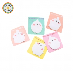 JHYL137 4 Designs Cartoon Novelty Girl Kawaii Cute Rabbit Animal Shaped N Times Post-it Sticky Memorandum Message Notes