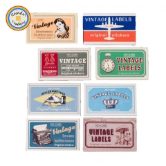 YWJL212 60pcs in 8 Designs Matchbox Cute Kawaii Novelty Vintage Number Airmail Message Note Girl Student Hand Account DIY Washi Paper Stickers