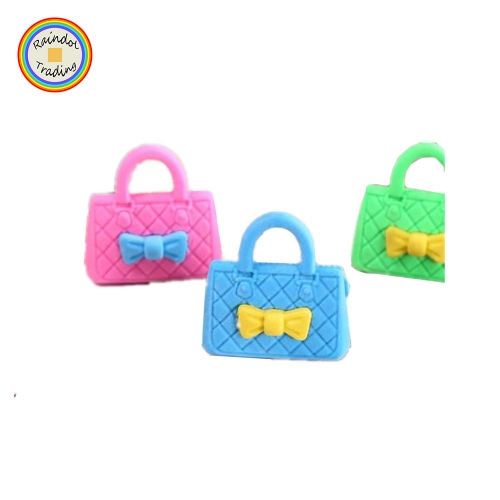 YWGZ165 Cartoon Handbag Shaped Cute Kawaii Novelty Office School Stationery Advertising Gift Pencil Erasers