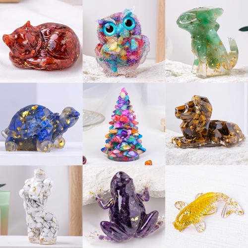 Various Designs crystal gem stone set natural quartz stones hand carved office home desktop decoration