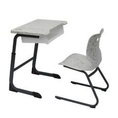 Basalt fiber school adjustable desk and chair