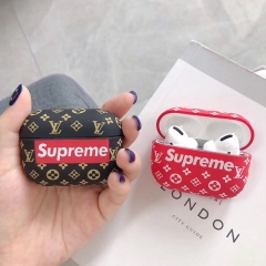 人気シュプリーム AirPods proケースブランド ルイヴィトン Air Podsカバー 全面保護 supreme  AirPods 3/2/1イヤホーンケース 高級コラボ 芸能人愛用