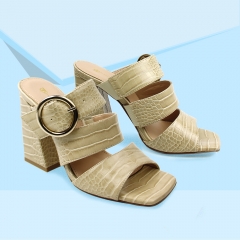 2020 New arrivals Ladies block heels slippers sandals shoes for women