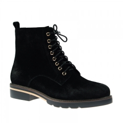 2020 New arrival leather Ladies lace-up Boots in cow suede