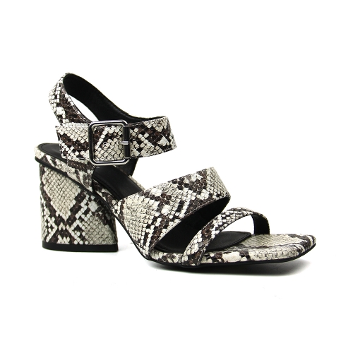Fashion Snake Leather Square Toe Wedge Sexy Pumps Shoes Womens Sandals