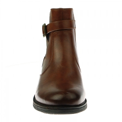 designer hot selling stylish casual burnishing brown chelsea flat boots for women