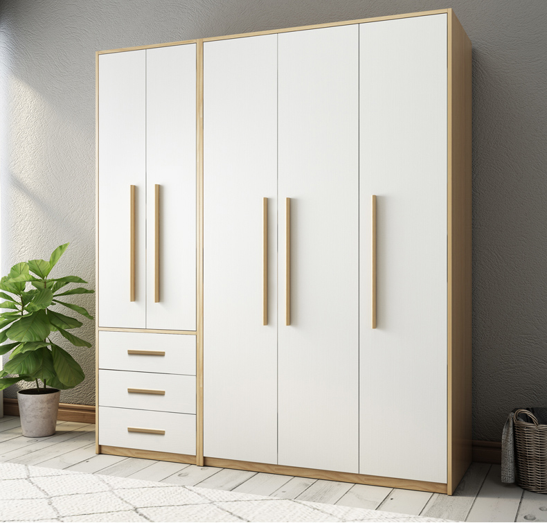 Nordic Wardrobe Simple Modern Assembly Household Solid Wood Wardrobe