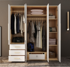 Nordic Wardrobe Simple Modern Assembly Household Solid Wood Wardrobe