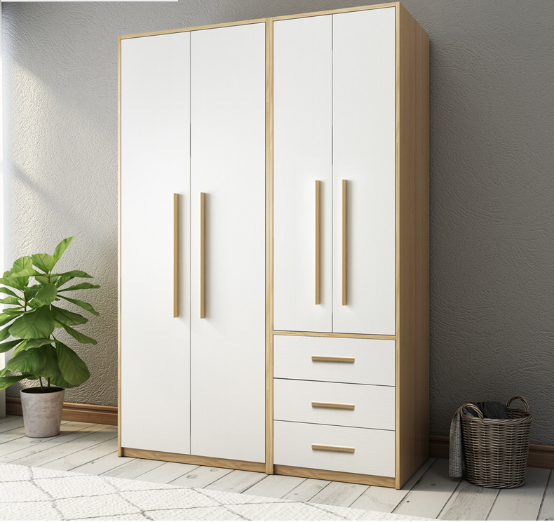 Nordic Wardrobe Simple Modern Assembly Household Solid Wood Wardrobe