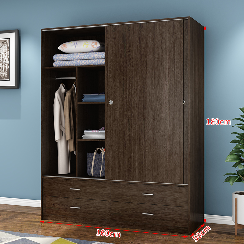 Bedroom Furniture Wooden Panel Melamine Chipbobard Drawer Wardrobe
