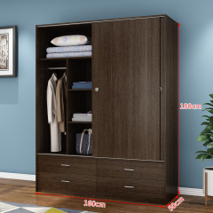 Bedroom Furniture Wooden Panel Melamine Chipbobard Drawer Wardrobe