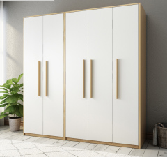 Nordic Wardrobe Simple Modern Assembly Household Solid Wood Wardrobe