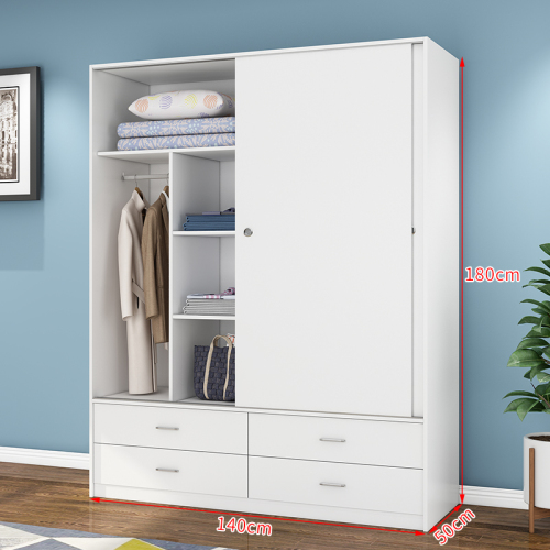 Bedroom Furniture Wooden Panel Melamine Chipbobard Drawer Wardrobe