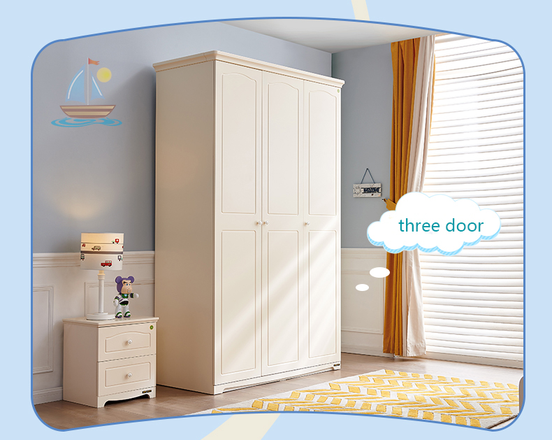 Modern Wood Kids Wardrobe Bedroom Furniture