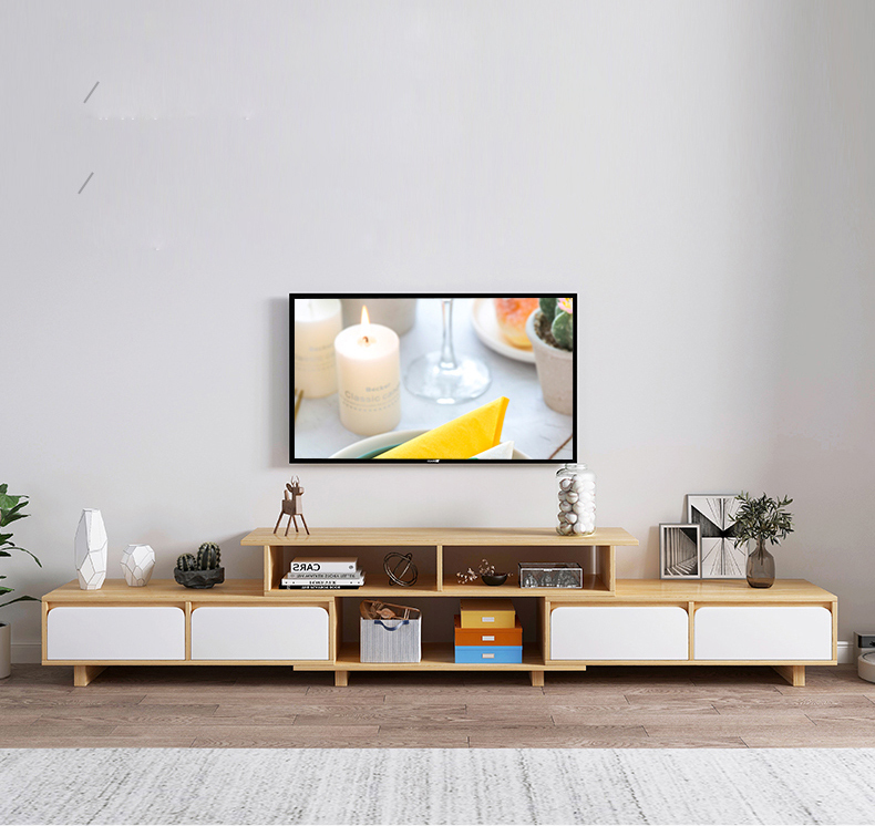 Living Room Bedroom with Simple Telescopic TV Cabinet, Simple Modern TV Stand