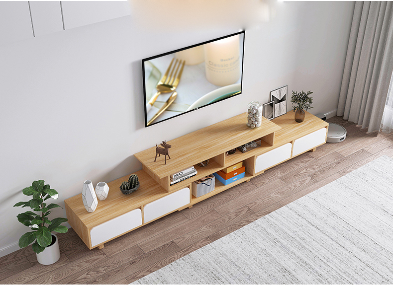 Living Room Bedroom with Simple Telescopic TV Cabinet, Simple Modern TV Stand
