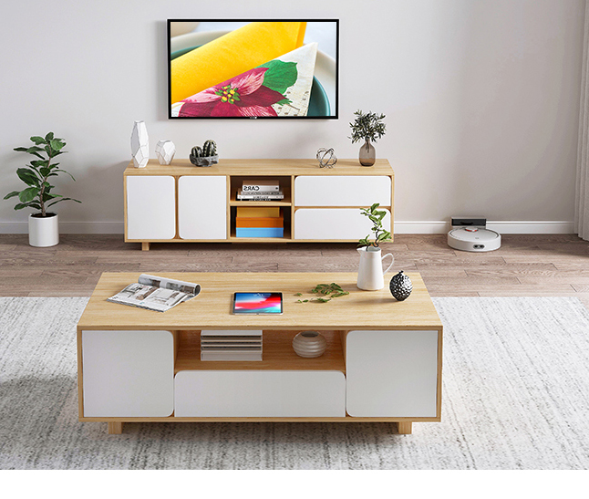 Living Room Bedroom with Simple Telescopic TV Cabinet, Simple Modern TV Stand