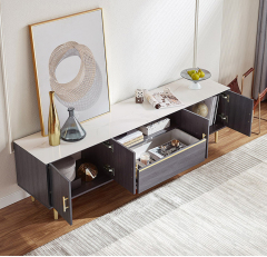 Modern Simple Light Luxury Style Living Room TV Cabinet Tea Table Combination Furniture TV Stand