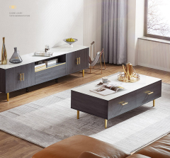 Modern Simple Light Luxury Style Living Room TV Cabinet Tea Table Combination Furniture TV Stand