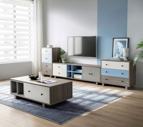 Nordic Simple Color Matching TV Cabinet Tea Table Bedroom Living Room Furniture TV Stand