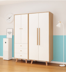 Wardrobe Solid Wood Modern Simple Children's Cabinet Household Bedroom Simple Wardrobe