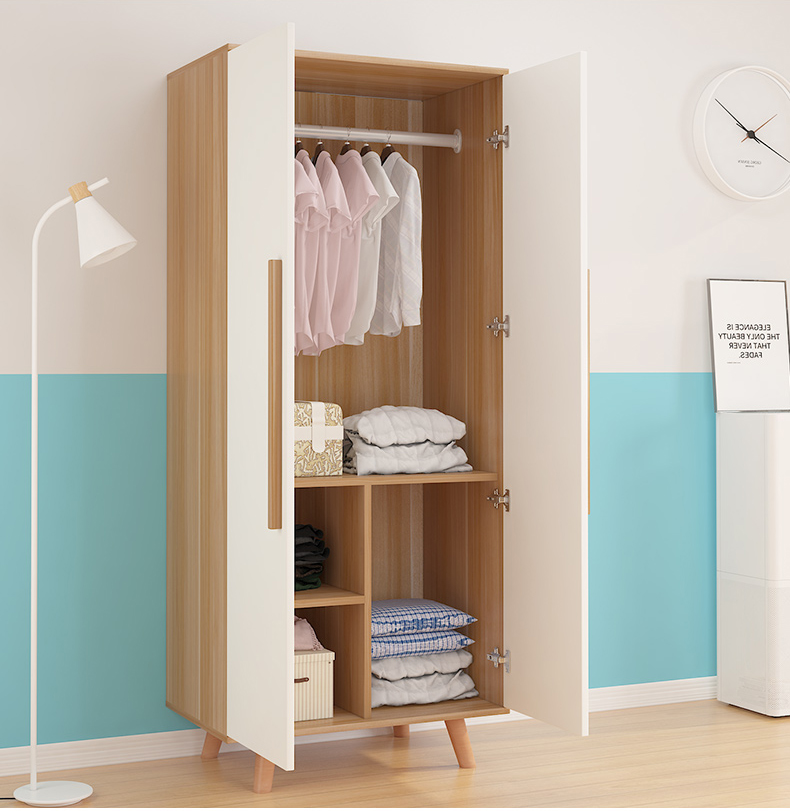 Wardrobe Solid Wood Modern Simple Children's Cabinet Household Bedroom Simple Wardrobe