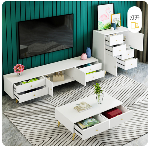TV Cabinet Tea Table Combination Modern Simple New Nordic Bedroom Living Room TV Cabinet Home TV Stand