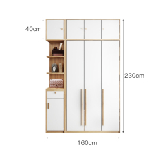 Modern Design Bedroom Furniture Melamine Wooden Wardrobe