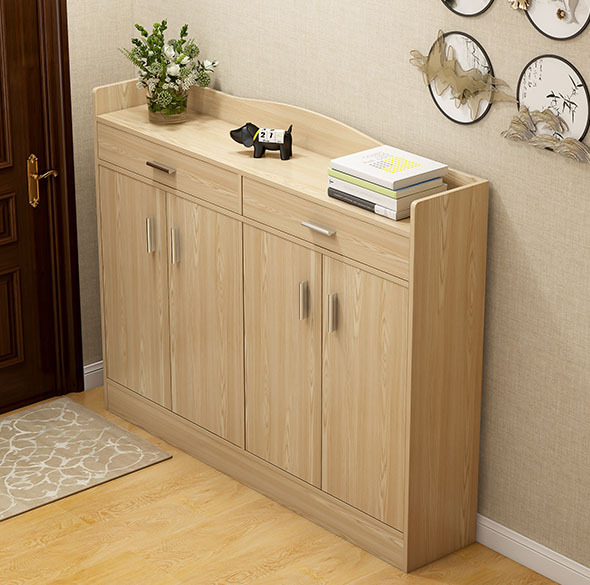 Shoe Cabinet Simple Household Porch Cabinet Simple Modern Assembly Imitation Solid Wood Shoe Rack