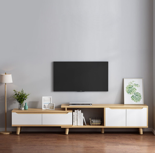 Nordic TV Cabinet Family Living Room Telescopic TV Cabinet Bedroom Simple TV Cabinet Tea Table/TV Stand Combination
