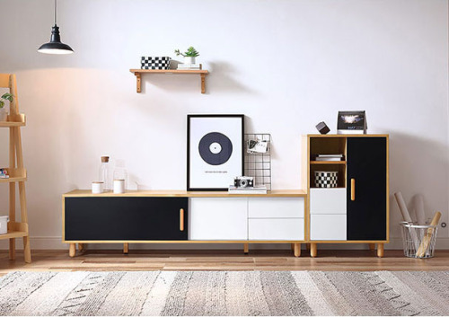 Nordic Style TV Cabinet Tea Table Combination Set Living Room Bedroom Simple TV Cabinet/TV Stand
