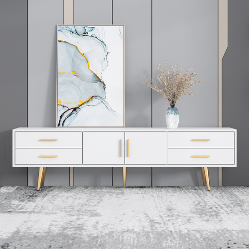 Modern Nordic TV Cabinet Tea Table Combination Set Modern Simple Living Room Bedroom TV Cabinet/TV Stand