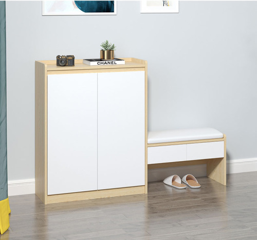 Shoe Cabinet Modern Contracted Household Uses Large Capacity Entrance Shoe Ark Solid Wood Porch Cabinet Shoe Rack