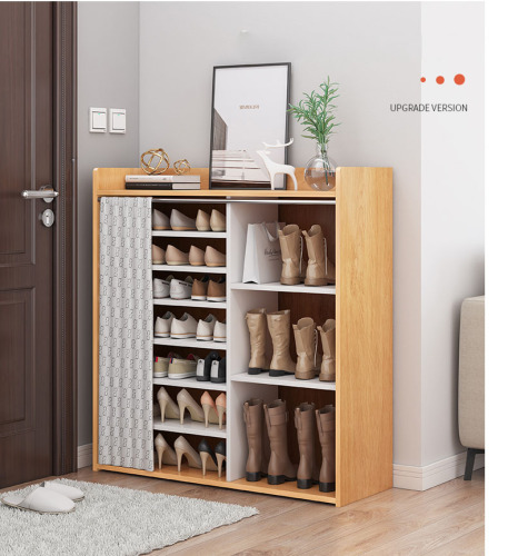 Shoe Rack Household Indoor Simple Door Multi-Layer Dustproof Shelf Large Capacity No-Door Shoe Cabinet/Shoe Rack