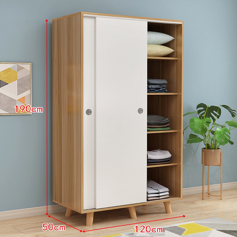 Wardrobe Solid Wood Modern Simple Children's Cabinet Household Bedroom Simple Wardrobe