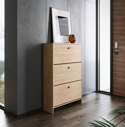 Nordic Style Balcony Shoe Cabinet Household Door Flip Bucket Simple Storage Locker Large Capacity Shoe Rack