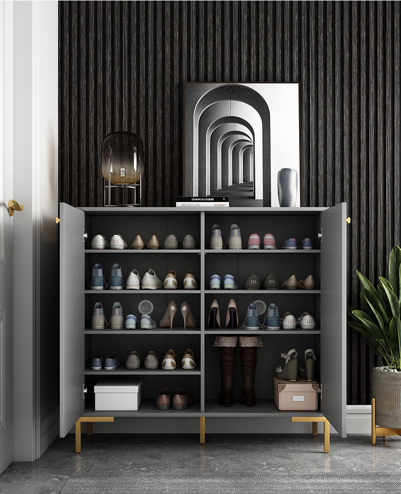Nordic Shoe Cabinet Household Door Storage Porch Cabinet Simple Modern Large Capacity Storage Hall Shoe Cabinet/Shoe Rack