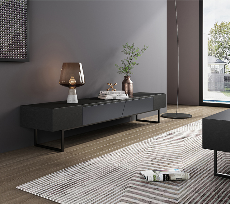 Simple Black TV Cabinet Simple Domestic Cabinet TV Cabinet