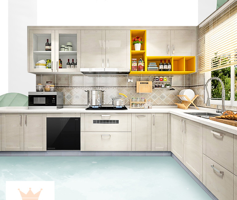 Modern Home Wooden Furniture Kitchen Cabinet Custom Integral Kitchen Simple Custom Assembly Kitchen Cabinet