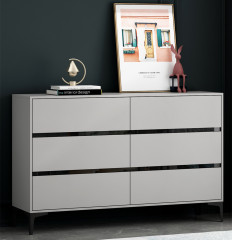 Simple Bedroom Living Room Nordic Gray Storage Cabinet Cabinet Cabinet Six-Bin