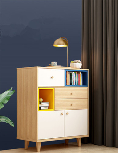 Nordic Living Room Cabinet Storage Cabinet Multi-Functional Combination Sideboard Cabinet Modern Simple Living Room Solid Wood Porch Cabinet
