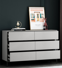 Simple Bedroom Living Room Nordic Gray Storage Cabinet Cabinet Cabinet Six-Bin