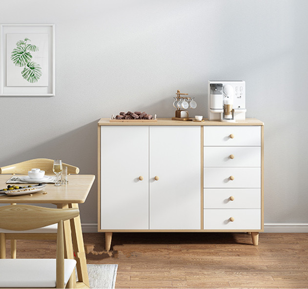 Nordic bedroom cabinet of drawers storage cabinet solid wooden leg storage cabinet simple modern combination storage cabinet