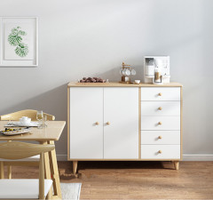 Nordic bedroom cabinet of drawers storage cabinet solid wooden leg storage cabinet simple modern combination storage cabinet