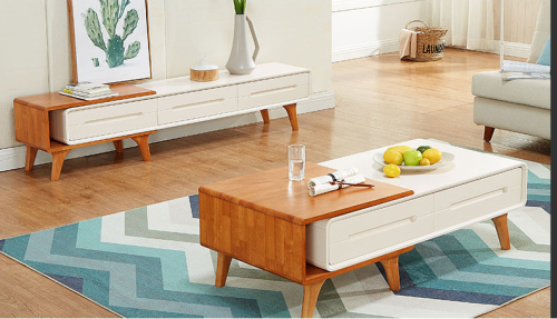 Modern Nordic Home TV Stand Retractable with Storage Drawer TV Cabinet /TV Stand