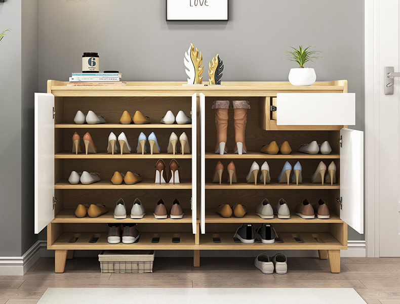 Nordic Shoe Cabinet Simple Modern Multi-Functional Hall Porch Cabinet Living Room Storage Storage Cabinet Shoe Rack