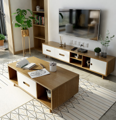 Nordic Simple Telescopic TV Cabinet Living Room Furniture Tea Table TV Cabinet/TV Stand