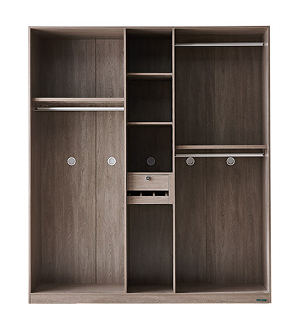 Wardrobe Simple Four Door Five Door Wardrobe Dark Oak Grain Bedroom Furniture Wardrobe